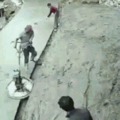 Bad Day At Work - Smooth moves with cement smoother.