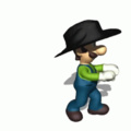 Meme de Luigi von sombrero de vaquero