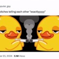 Duck smoking gif meme