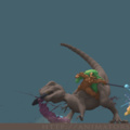 Guess who can tame the dinosaur